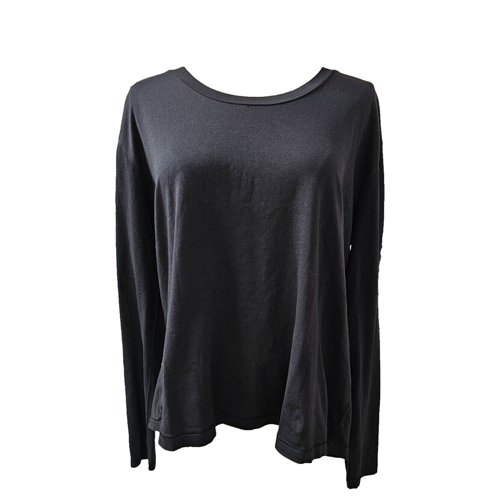 NEW‎ Neu Nomads Black Ultra-Soft SeaCell Long Sleeve Crewneck Tee Womens Small